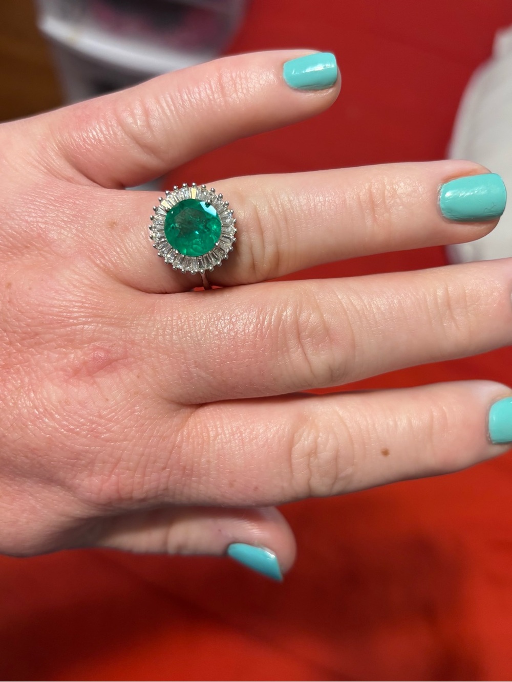 Emerald Ring Sterling Silver